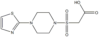 2-{[4-(1,3-thiazol-2-yl)piperazine-1-]sulfonyl}acetic acid 结构式