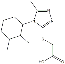 2-{[4-(2,3-dimethylcyclohexyl)-5-methyl-4H-1,2,4-triazol-3-yl]sulfanyl}acetic acid 结构式