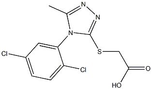 2-{[4-(2,5-dichlorophenyl)-5-methyl-4H-1,2,4-triazol-3-yl]sulfanyl}acetic acid 结构式