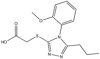 2-{[4-(2-methoxyphenyl)-5-propyl-4H-1,2,4-triazol-3-yl]sulfanyl}acetic acid 结构式