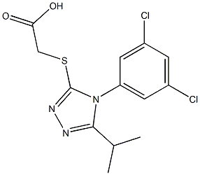 2-{[4-(3,5-dichlorophenyl)-5-(propan-2-yl)-4H-1,2,4-triazol-3-yl]sulfanyl}acetic acid 结构式