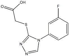 2-{[4-(3-fluorophenyl)-4H-1,2,4-triazol-3-yl]sulfanyl}acetic acid 结构式