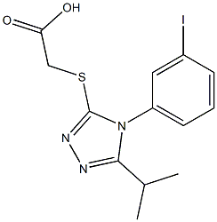 2-{[4-(3-iodophenyl)-5-(propan-2-yl)-4H-1,2,4-triazol-3-yl]sulfanyl}acetic acid 结构式