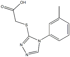 2-{[4-(3-methylphenyl)-4H-1,2,4-triazol-3-yl]sulfanyl}acetic acid 结构式