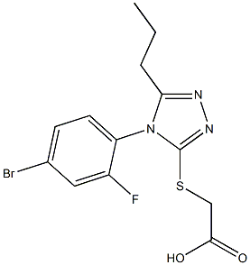 2-{[4-(4-bromo-2-fluorophenyl)-5-propyl-4H-1,2,4-triazol-3-yl]sulfanyl}acetic acid 结构式