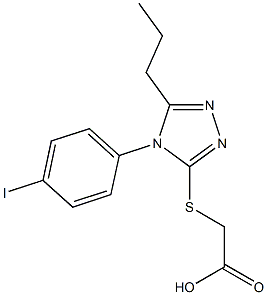 2-{[4-(4-iodophenyl)-5-propyl-4H-1,2,4-triazol-3-yl]sulfanyl}acetic acid 结构式