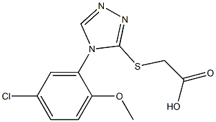 2-{[4-(5-chloro-2-methoxyphenyl)-4H-1,2,4-triazol-3-yl]sulfanyl}acetic acid 结构式