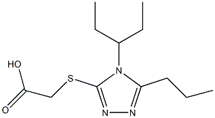 2-{[4-(pentan-3-yl)-5-propyl-4H-1,2,4-triazol-3-yl]sulfanyl}acetic acid 结构式