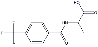 2-{[4-(trifluoromethyl)benzoyl]amino}propanoic acid 结构式