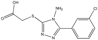 2-{[4-amino-5-(3-chlorophenyl)-4H-1,2,4-triazol-3-yl]sulfanyl}acetic acid 结构式