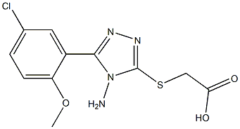 2-{[4-amino-5-(5-chloro-2-methoxyphenyl)-4H-1,2,4-triazol-3-yl]sulfanyl}acetic acid 结构式