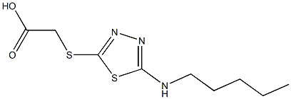 2-{[5-(pentylamino)-1,3,4-thiadiazol-2-yl]sulfanyl}acetic acid 结构式