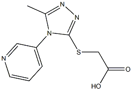 2-{[5-methyl-4-(pyridin-3-yl)-4H-1,2,4-triazol-3-yl]sulfanyl}acetic acid 结构式