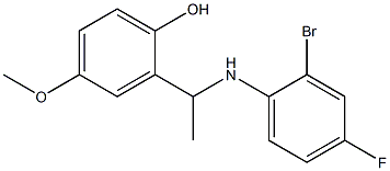 2-{1-[(2-bromo-4-fluorophenyl)amino]ethyl}-4-methoxyphenol 结构式