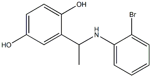 2-{1-[(2-bromophenyl)amino]ethyl}benzene-1,4-diol 结构式