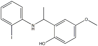 2-{1-[(2-iodophenyl)amino]ethyl}-4-methoxyphenol 结构式