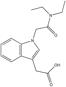 2-{1-[(diethylcarbamoyl)methyl]-1H-indol-3-yl}acetic acid 结构式