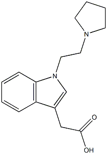 2-{1-[2-(pyrrolidin-1-yl)ethyl]-1H-indol-3-yl}acetic acid 结构式