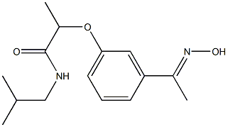 2-{3-[1-(hydroxyimino)ethyl]phenoxy}-N-(2-methylpropyl)propanamide 结构式