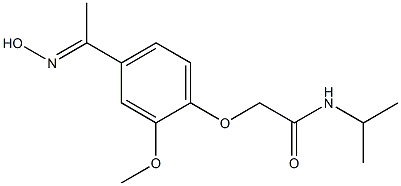 2-{4-[(1E)-N-hydroxyethanimidoyl]-2-methoxyphenoxy}-N-isopropylacetamide 结构式