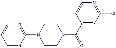 2-{4-[(2-chloropyridin-4-yl)carbonyl]piperazin-1-yl}pyrimidine 结构式