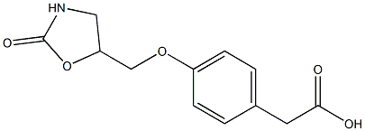 2-{4-[(2-oxo-1,3-oxazolidin-5-yl)methoxy]phenyl}acetic acid 结构式