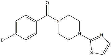 2-{4-[(4-bromophenyl)carbonyl]piperazin-1-yl}-1,3-thiazole 结构式