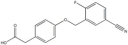 2-{4-[(5-cyano-2-fluorophenyl)methoxy]phenyl}acetic acid 结构式