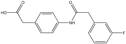 2-{4-[2-(3-fluorophenyl)acetamido]phenyl}acetic acid 结构式