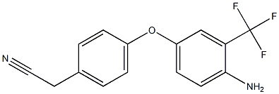 2-{4-[4-amino-3-(trifluoromethyl)phenoxy]phenyl}acetonitrile 结构式