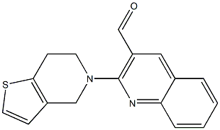 2-{4H,5H,6H,7H-thieno[3,2-c]pyridin-5-yl}quinoline-3-carbaldehyde 结构式