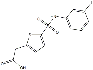 2-{5-[(3-iodophenyl)sulfamoyl]thiophen-2-yl}acetic acid 结构式
