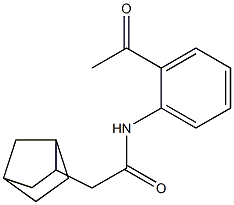 2-{bicyclo[2.2.1]heptan-2-yl}-N-(2-acetylphenyl)acetamide 结构式