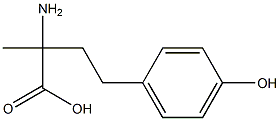 2-amino-4-(4-hydroxyphenyl)-2-methylbutanoic acid 结构式