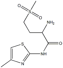 2-amino-4-(methylsulfonyl)-N-(4-methyl-1,3-thiazol-2-yl)butanamide 结构式