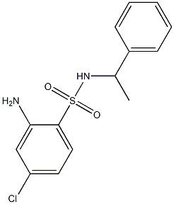 2-amino-4-chloro-N-(1-phenylethyl)benzene-1-sulfonamide 结构式