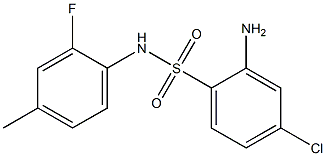 2-amino-4-chloro-N-(2-fluoro-4-methylphenyl)benzene-1-sulfonamide 结构式