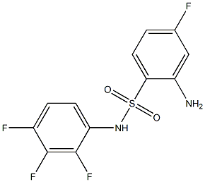 2-amino-4-fluoro-N-(2,3,4-trifluorophenyl)benzene-1-sulfonamide 结构式