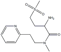 2-amino-4-methanesulfonyl-N-methyl-N-[2-(pyridin-2-yl)ethyl]butanamide 结构式