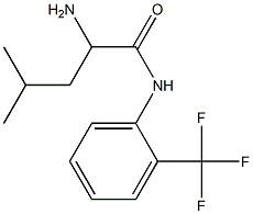 2-amino-4-methyl-N-[2-(trifluoromethyl)phenyl]pentanamide 结构式