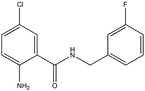 2-amino-5-chloro-N-[(3-fluorophenyl)methyl]benzamide 结构式