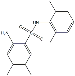 2-amino-N-(2,6-dimethylphenyl)-4,5-dimethylbenzene-1-sulfonamide 结构式