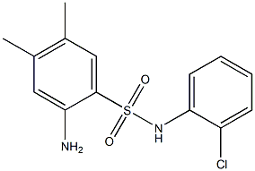 2-amino-N-(2-chlorophenyl)-4,5-dimethylbenzene-1-sulfonamide 结构式