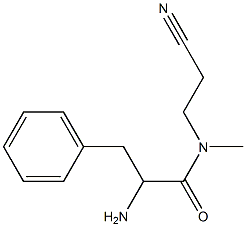 2-amino-N-(2-cyanoethyl)-N-methyl-3-phenylpropanamide 结构式