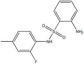 2-amino-N-(2-fluoro-4-methylphenyl)benzene-1-sulfonamide 结构式