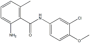 2-amino-N-(3-chloro-4-methoxyphenyl)-6-methylbenzamide 结构式