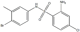 2-amino-N-(4-bromo-3-methylphenyl)-4-chlorobenzene-1-sulfonamide 结构式