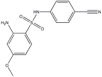 2-amino-N-(4-cyanophenyl)-4-methoxybenzene-1-sulfonamide 结构式