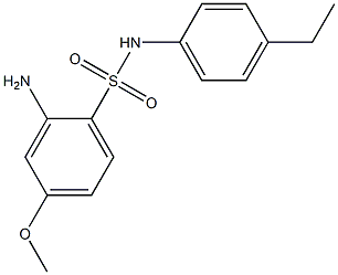 2-amino-N-(4-ethylphenyl)-4-methoxybenzene-1-sulfonamide 结构式