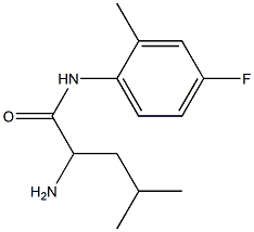 2-amino-N-(4-fluoro-2-methylphenyl)-4-methylpentanamide 结构式